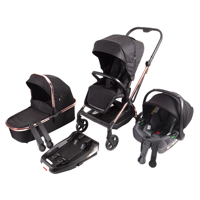 3-in-1 Trio Travel System, Fold Stroller with Infant Car Seat And Base